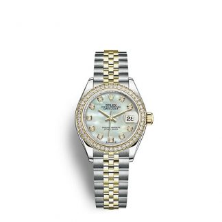 Rolex Lady-Datejust Oyster 28 mm Oystersteel yellow gold and diamonds m279383rbr-0019